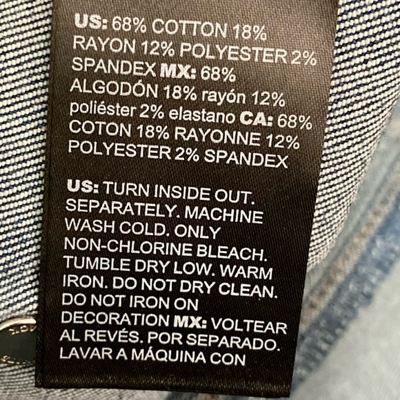 WHBM Mid-Rise Studded Skinny Jeans Women’s Size 10 Moto Zippers Stretch Denim - Picture 13 of 13